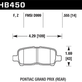 Hawk Performance Ceramic Street Brake Pads HB450Z.555