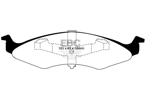 EBC 94-96 Dodge Neon 2.0 (4 Stud Wheels) Redstuff Front Brake Pads DP31202C