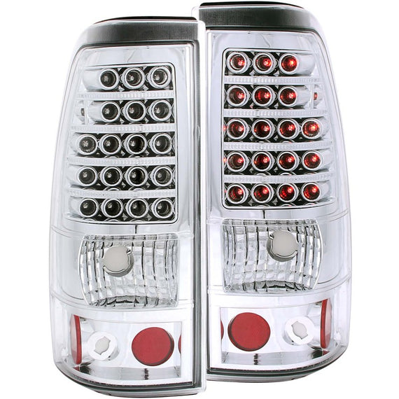 Anzo USA LED Taillights Chrome for Chevrolet Silverado 1500/2500/3500 2003-2007 311008