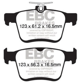 For Audi A3 Quattro 15-18 EBC DP32153C Redstuff Ceramic Low Dust Rear Brake Pads DP32153C