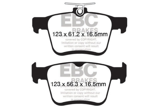 For Audi A3 Quattro 15-18 EBC DP32153C Redstuff Ceramic Low Dust Rear Brake Pads DP32153C