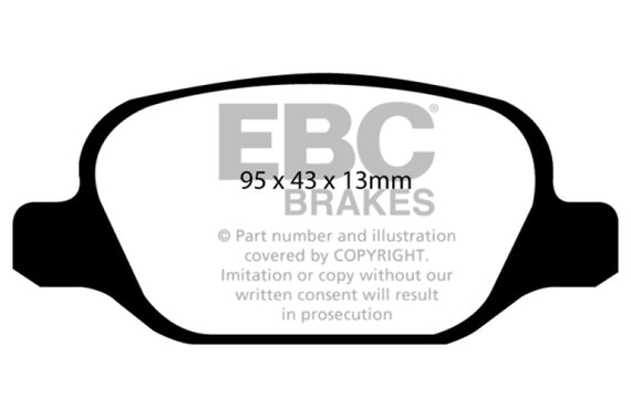 EBC Brakes DP21338 EBC Greenstuff 2000 Series Sport Brake Pads Fits 12 500 DP21338