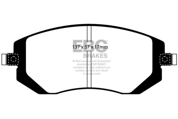 EBC DP41661R YELLOWSTUFF ULTIMATE RACE BRAKE PADS - FRONT DP41661R