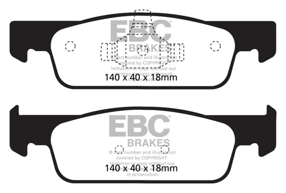 EBC for 2016-2017 Smart Fortwo 0.9L Turbo Greenstuff Front Brake Pads - ebcDP221 DP22146