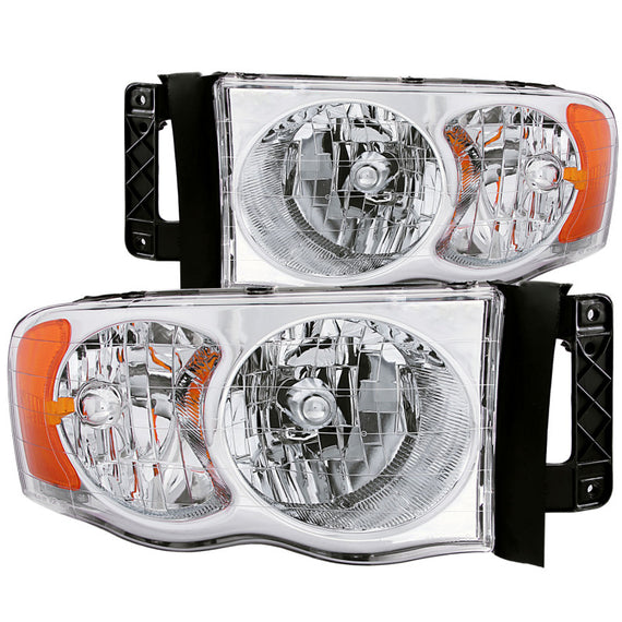 2003-2005 2500 3500 Dodge Ram ANZO One Piece Replacement Clear Headlights 111076
