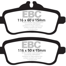 EBC Yellow Stuff Rear Brake Pads for 14+ Mercedes CLA45 AMG Turbo 2.0 - DP42137R DP42137R