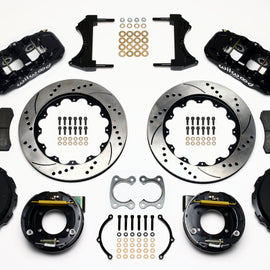 Wilwood AERO4 Rear P-Brake Kit 14.00in Drilled Small Ford 2.66in Offset 140-10946-D