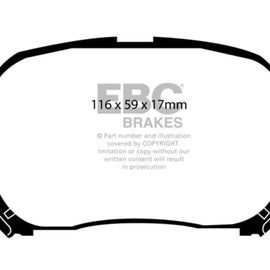 EBC DP41133R YELLOWSTUFF ULTIMATE RACE BRAKE PADS - FRONT DP41133R