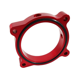 Torque Solution Throttle Body Spacer (Red): Ford Mustang GT 5.0L 2011-2016 TS-TBS-032R