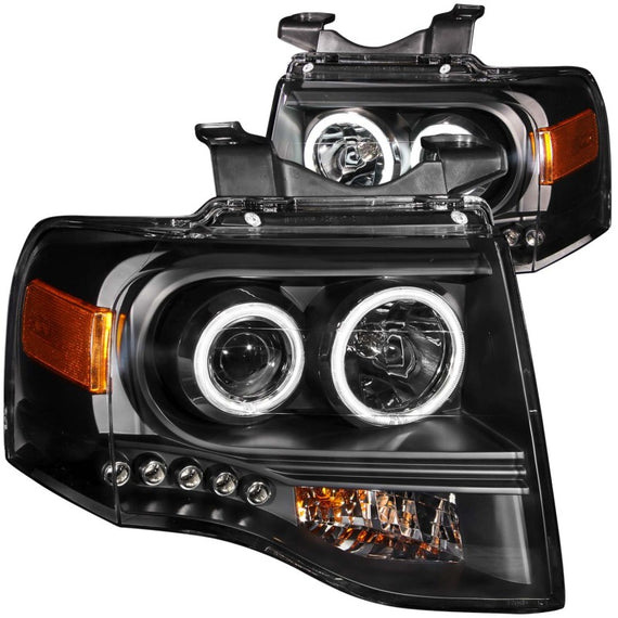 Anzo 111113 Black CCFL Halo Projector Headlights LED for 07-13 Ford Expedition 111113