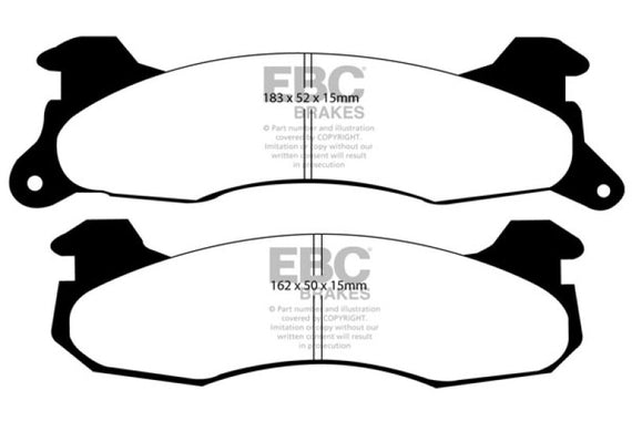 EBC 83-93 Ford Mustang 2.3 (Rear Rotors) Greenstuff Rear Brake Pads DP21161