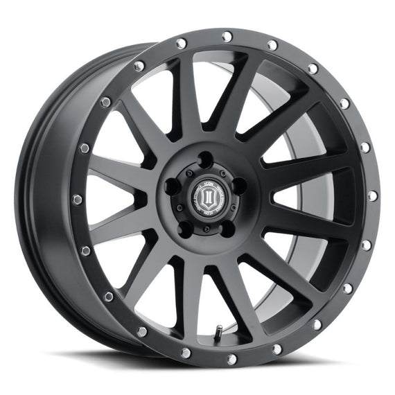 ICON Compression 20x10 5x150 -19mm Offset 4.75in BS 110.10mm Bore Satin Black Wheel 2020105547SB
