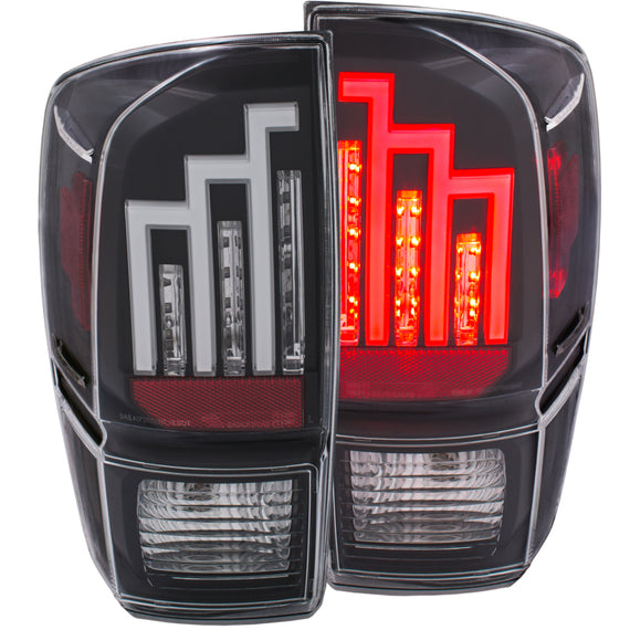 Anzo 311281 Black Clear Lens Led Bulb Tail Lights fit for Toyota Tacoma 2-Pair 311281