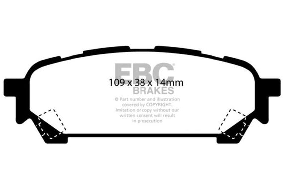 EBC Brakes EBC 04-06 Saab 9-2X 2.0 Turbo Ultimax2 Rear Brake Pads UD1004 UD1004
