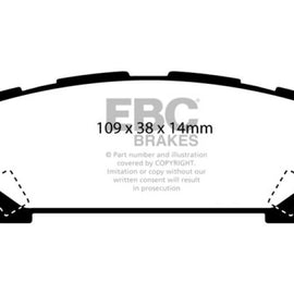 EBC Rear Redstuff Ceramic Low Dust Brake Pads for Impreza WRX 2003-2005 EJ205 DP31687C