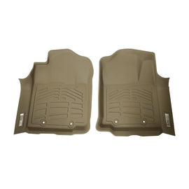Westin 12-15 Toyota Tacoma Reg/Access/Dbl Cab (double hook) Wade Sure-Fit Floor Liners Front - Tan 72-130053