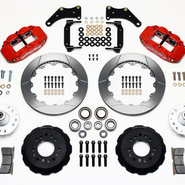 Wilwood Narrow Superlite 6R Front Hub Kit 12.88in Red Large GM 57-70 Drop Spindle 140-10238-R