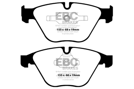 EBC for 06-12 BMW 335i 3.0T (E90/E92/E93) Bluestuff Front Brake Pads - ebcDP5200 DP52006NDX
