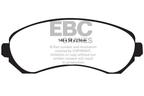 EBC 01-05 Buick Rendezvous 3.4 2WD Yellowstuff Front Brake Pads DP41628R