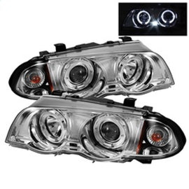 Spyder BMW E46 3-Series 99-01 4DR Projector 1PC LED Halo Amber Reflctr Chrm PRO-YD-BMWE46-4D-HL-AM-C 5008954