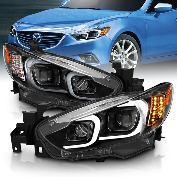 Anzo Headlight Lamp Driver & Passenger Side New LH RH for Mazda 121516 121516