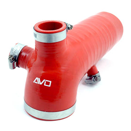 AVO for 12-15 Subaru BRZ Wire Reinforced Silicone Air Intake Hose - Red - avoS6Z S6Z12E4POREDJ