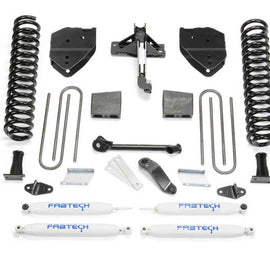 Fabtech 17-21 Ford F250/F350 4WD Diesel 4in Basic Sys w/Perf Shks K2214