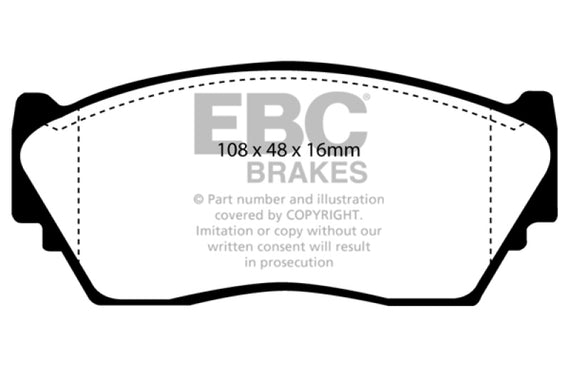 EBC 91-93 Nissan NX 1.6 Greenstuff Front Brake Pads DP2892