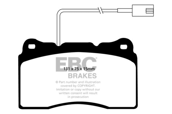 For Maserati Ghibli 2014-2017 EBC DP41540R Yellowstuff Front Brake Pads DP41540R