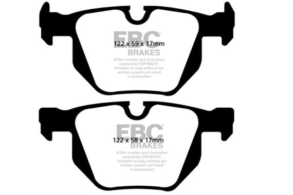 EBC 04-10 BMW 525i 3.0 (E60) Manual Greenstuff Rear Brake Pads DP21494