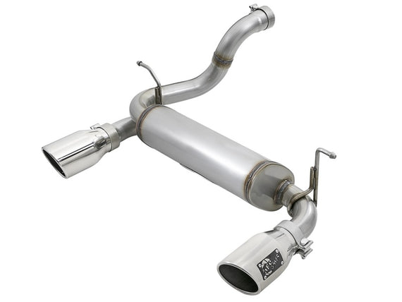 aFe Rebel Series 2.5in 409 SS Axle-Back Exhaust w/ Polished Tips 2018+ Jeep Wrangler (JL) V6 3.6L 49-48067-P