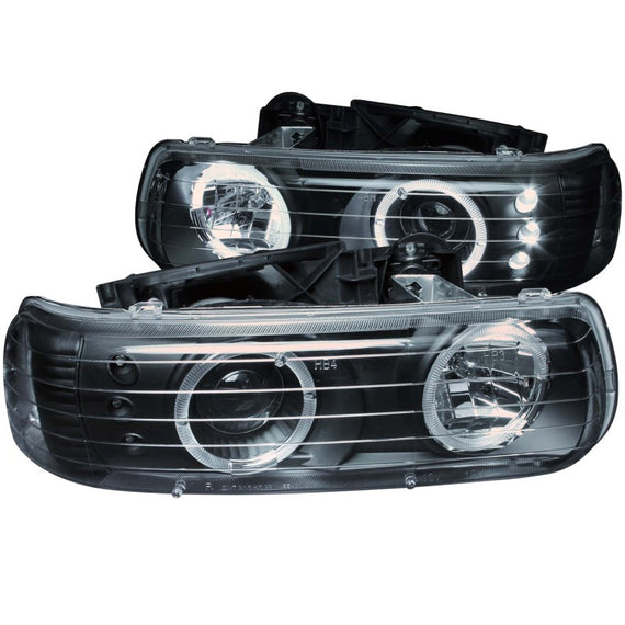 Anzo 111189 Black Projector Headlights for 99-02 Chevrolet Silverado 1500/2500 111189