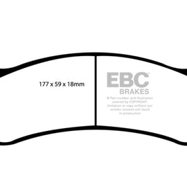 EBC DP41304R YELLOWSTUFF ULTIMATE RACE BRAKE PADS FRONT or REAR DP41304R