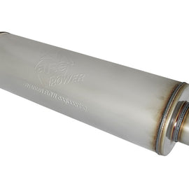 aFe MACH Force-Xp 409 SS Muffler 3-1/2in ID Center/Center x 7in Dia x 24in L - Round Body 49M00024