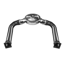 Spectre Air Box Kit 14in. / Dual 135 Degree Inlets - Chrome w/Black Ducts 732