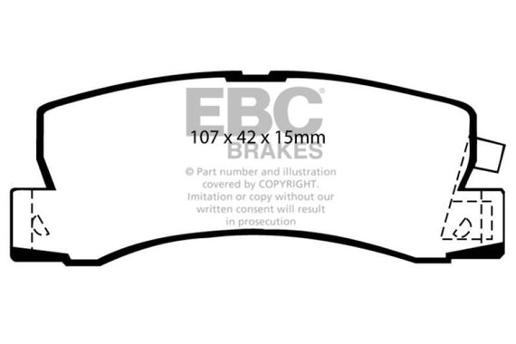 EBC 90-91 Lexus ES250 2.5 Ultimax2 Rear Brake Pads UD325