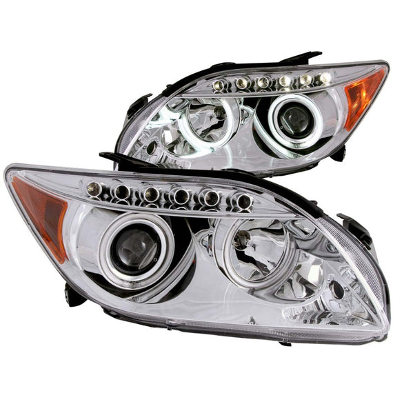 For Scion tC 05-10 Anzo Chrome CCFL Halo Projector Headlights w Parking LEDs 121120