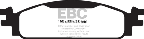 EBC 10 Ford Taurus 3.5 Redstuff Front Brake Pads DP31825C