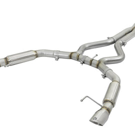 aFe MACHForce XP 3in Aggressive Toned Cat-Back Exhausts w/ Polished Tips 15-17 Ford Mustang V6/V8 49-33088-P
