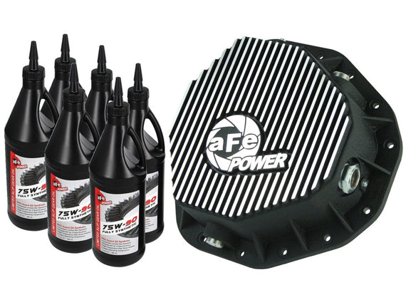 aFe Pro Series Machined Rear Diff Cover/Gear Oil for Dodge Cummins 5.9L 03-05 46-70092-WL