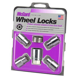 McGard Wheel Lock Set 4pk  1/2-20 NUT REG. .58" SHANK, 13/16 HEX, 1.38"OAL-CHROME 21120