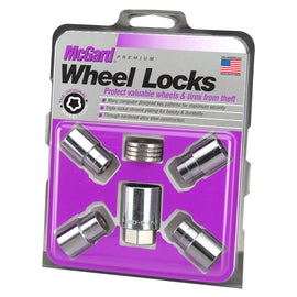 McGard Wheel Lock Set 4pk  12X1.25 NUT REG. .58" SHANK, 13/16 HEX, 1.38"OAL-CHROME 21153