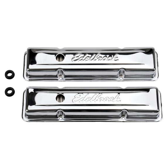 Edelbrock 4449 Valve Covers Signature Series Valve Covers For Chevrolet 262400 4449