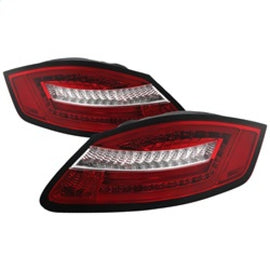 Spyder for Porsche 987 Cayman 06-08 / Boxster 05-08 LED Tail Lights - Red Clear 5083173