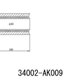 HKS UNIVERSAL EX H/M SUS 130-65 w/o tail (MOQ: 8pcs) 34002-AK009