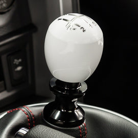 Raceseng Slammer Shift Knob (Gate 6 Engraving) M8x1.25mm Adapter - White Gloss 08211WG-08016-081105