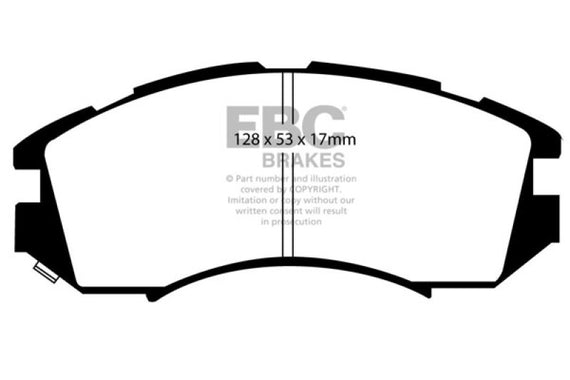 EBC 92-96 Subaru Impreza 1.8 (2WD) (13in Wheels) Yellowstuff Front Brake Pads DP4819R