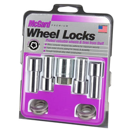 McGard Wheel Lock Set 4pk  12X1.5 NUT X-LONG 1.365" SHANK, 13/16 HEX, 2.165"OAL-CHROME 23185