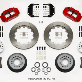 Wilwood Narrow Superlite 6R Front Hub Kit 14.00in Red Magnum Force Drop Spindle 140-14277-R
