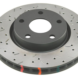 DBA 07-18 Jeep Wrangler JK Front Drilled/Slotted T3 4000 Series Non-Directional Rotor w/Black Hub 42630BLKXS
